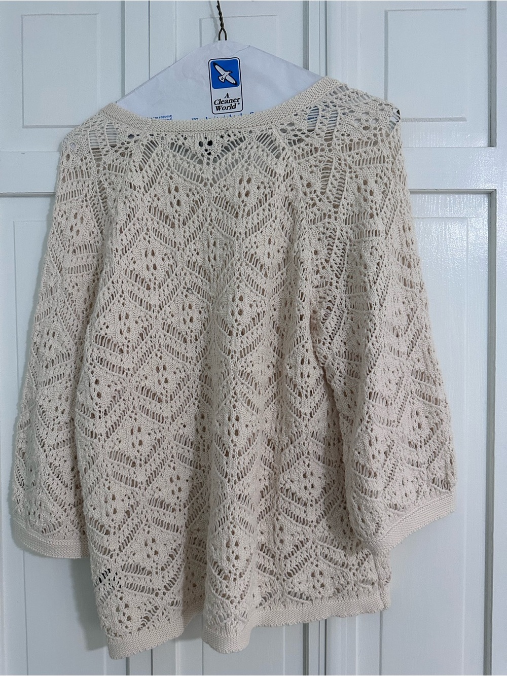 Cream, knit sweater - Picture 2 of 3